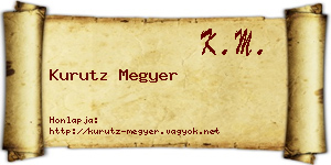 Kurutz Megyer névjegykártya